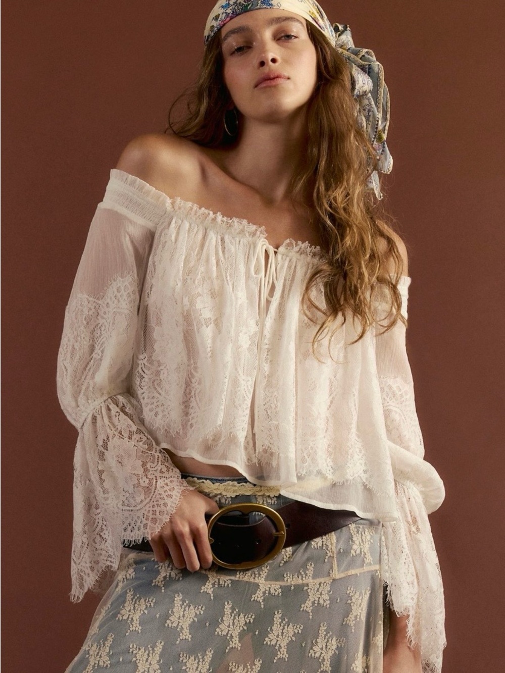 NWT Free People Fairy Girl Blouse-Clean Ivory- Small